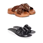 Combo of Sliders & Flats for Women 