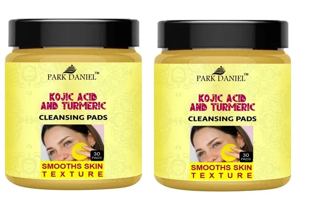Park Daniel 30 Pcs Kojic Acid & Turmeric Cleansing Pads (Pack of 2)