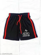 Cotton Blend Shorts for Infants (Black, 3-6 Months)