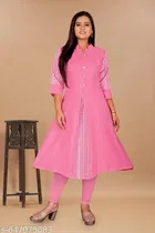 Solid Cotton Blend Kurti for Women, Pack of 2 