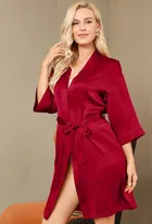 Satin Solid Babydoll for Women 