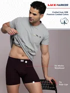 Lux Parker Cotton Solid IE Long Trunks for Men 