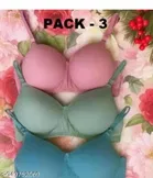 Pack of 3 Soft Padded Bras for Women 