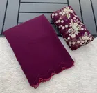 Georgette Solid Saree for Women 