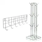 Oc9 स्टेनलेस स्टील कप स्टैंड & वॉल माउंटेड लैडल हुक रेल फॉर किचन 