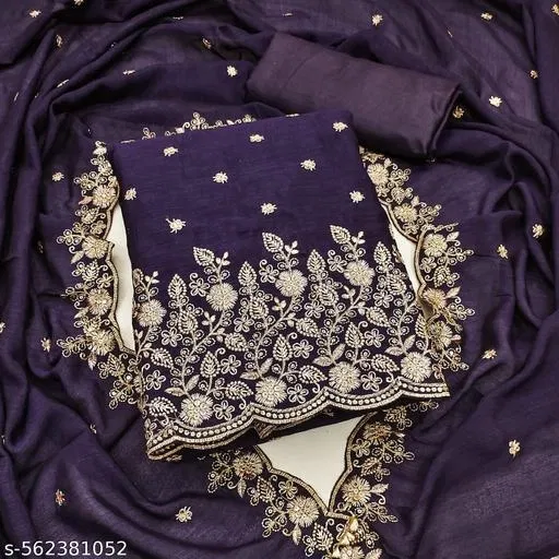 Punjabi/All Over Suits for Women (Purple, Un Stitched)