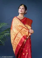 Banarasi Silk Zari Woven Saree for Women 