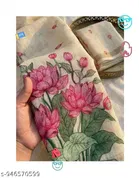 Cotton Linen Saree for Women 