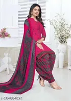Floral Print Unstitched Suit Fabric for Women & Girls, Pink