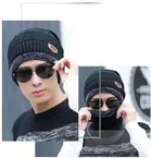Winter Neck Warmer & Skull Cap Set for Men 