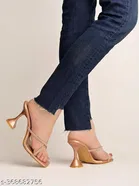 [125] Embellished Square Toe Block Sandals for Women 