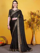 Bollywood Black Lycra Saree for Women