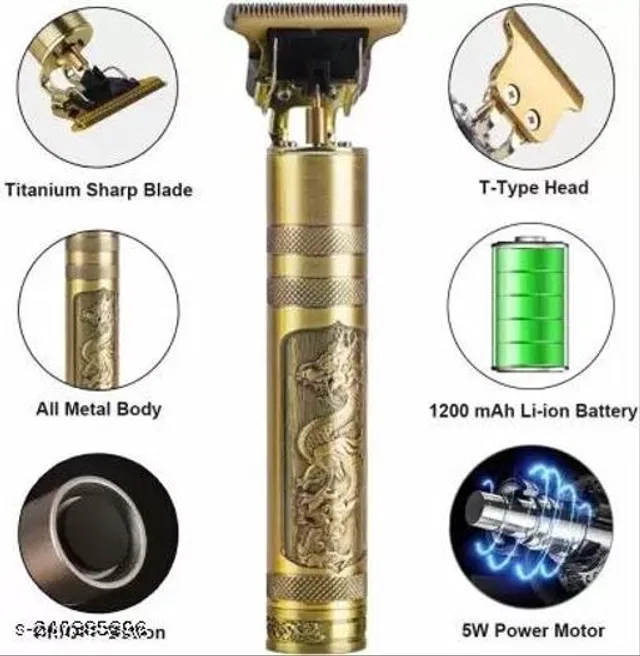 USB Insided of Charging Trimmer for Men (Gold)