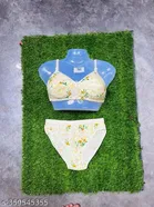 Cotton Blend Printed Lingerie Set for Women 