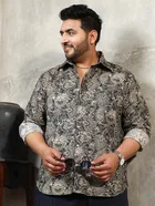 Slik Full Sleeves Shirt for Men (Multicolor, S)
