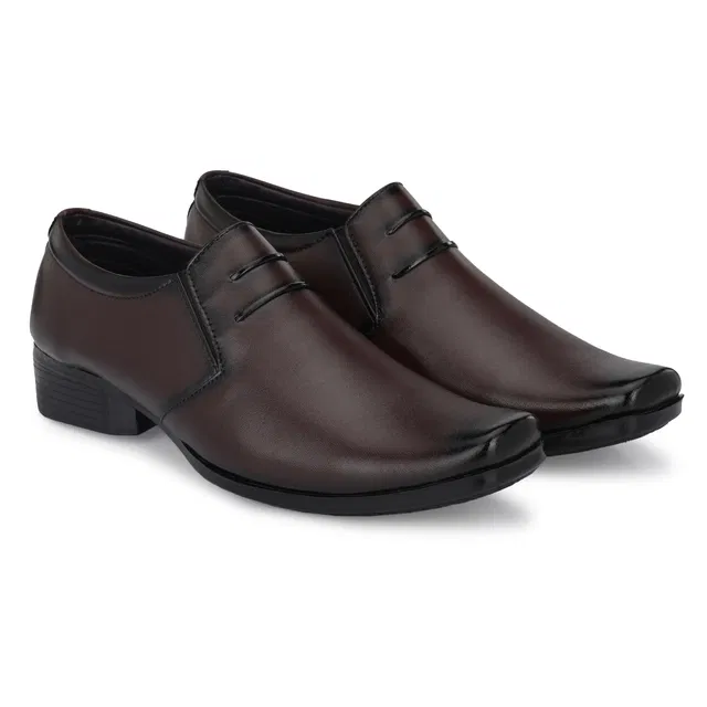 Formal Slip-On Shoes for Men (Brown, 10)
