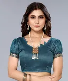 Lycra Solid Saree for Women 