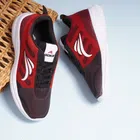 Sports Shoes for Men (Red & Grey, 6)
