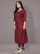 Floral Embroidered Cotton Blend Kurti for Women 