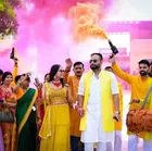 Handheld Pyro Holi & Party Gun Sparkler Sparkler with 6 pack Holi scented colour Pyro smoke and 1 Gun