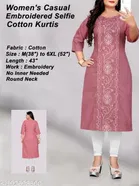 Cotton Embroidered Kurti for Women 