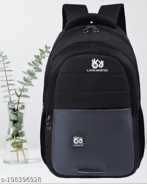 Polyester Backpack for Men & Women, Black