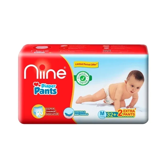 Niine Baby Diaper Pants (M) - 32 Pcs