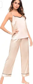 Satin Solid Night Suit for Women 