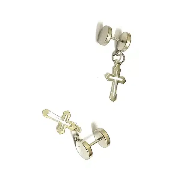 Silver Plated Studs for Men & Boys (Silver)