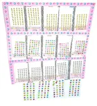 Jewels Crystal Gem Stickers Set (Multicolor, Set of 19)