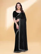 Poly Silk Embellished Saree for Women 