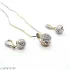 Alloy Necklace with Earrings for Women 