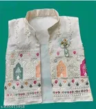RK TRADERS Solid Embroidered Cotton Kurta Set for Boys 