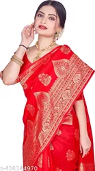 Banarasi Silk Zari Woven Saree for Women 