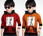 Cotton Blend Round Neck Hoodies for Boys 