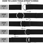 AJRO DEAL Yoga Strap Stretching Belt with D-Ring Buckle for Stretching, Yoga & Exercise Polyester, Cotton Yoga Strap 