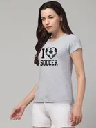 Round Neck Printed T-Shirt for Women 