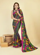 Georgette Printed Saree for Women 