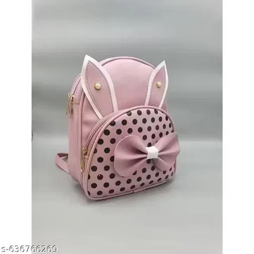 PU Backpack Bag, Pink