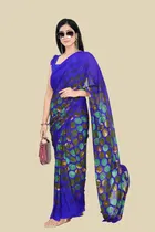 Georgette Printed Saree for Women 