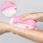 Pallavi Trading Double-Sided Soft Silicone Bath Brushes Silicone Body Scrubber Multi Function Bathing Tools Skin Clean Shower Brushes Pack Of 1