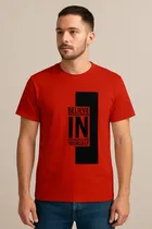 Round Neck Printed T-Shirt for Men, Set of 2 