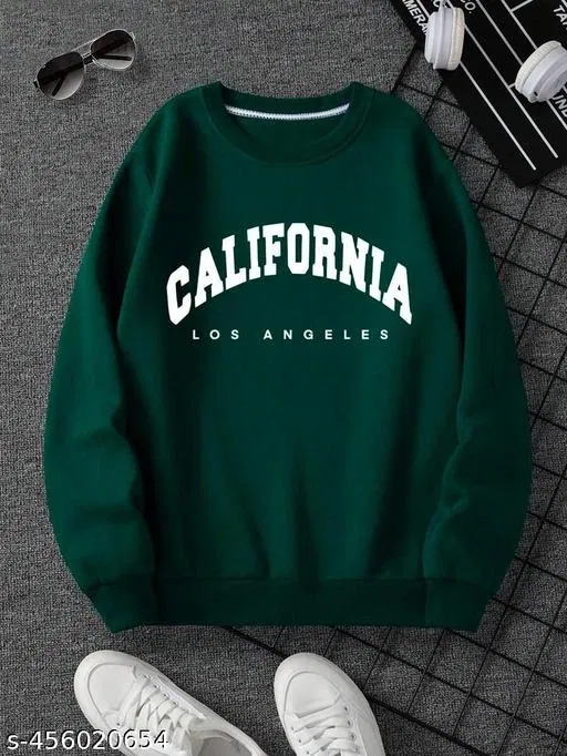 Fleece Sweatshirt for Women, Green (M)