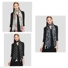 Chiffon Scarves for Women, Black, Pack of 3