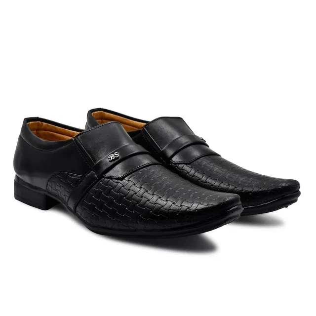 Formal Slip-On Shoes for Men (Black, 7)