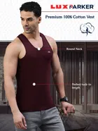 Lux Parker Cotton Solid Vest for Men, Pack of 3 