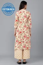 Cotton Floral Print Kurti for Women 