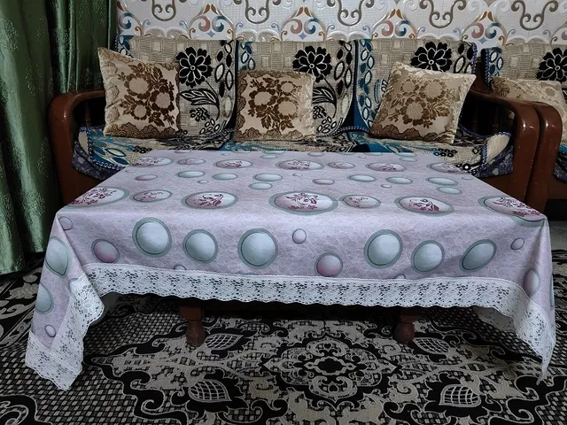 PVC Table Cover (Multicolor, 40x60 Inches)