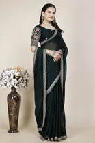 Chiffon Woven Design Saree for Women 
