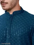 Chikankari Mandarin Neck Kurta for Men 